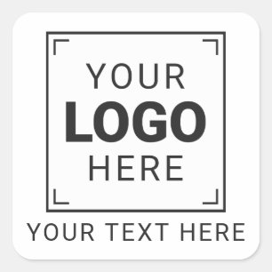 Benutzerdefiniertes professionelles Logo und Text Quadratischer Aufkleber