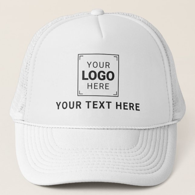 Benutzerdefiniertes professionelles Logo und Text  Truckerkappe (Vorderseite)