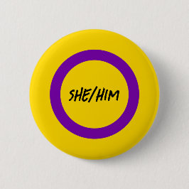 Benutzerdefiniertes Pronouns Intersex Prilag Flag Button