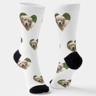 Benutzerdefiniertes Puppy-Hund-Foto auf Socken mit