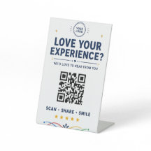 Benutzerdefiniertes QR-Code-Bewertungs-Schild für