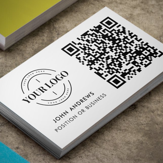 Benutzerdefiniertes QR-Code-Business-Logo Modern B Visitenkarte (Von Creator hochgeladen)