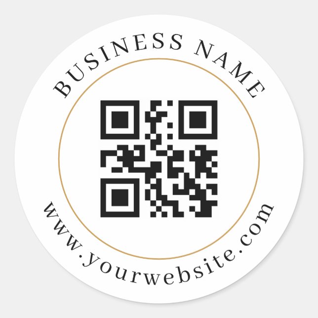 Benutzerdefiniertes QR-Code-Element Runder Aufkleber (Vorderseite)