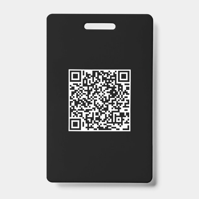 Benutzerdefiniertes QR-Code-Logo schwarz solide mi Ausweis (Vorderseite)