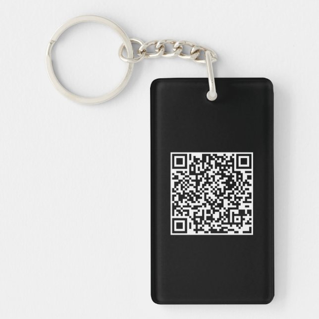 Benutzerdefiniertes QR-Code-Logo schwarz solide mi Schlüsselanhänger (Vorderseite)