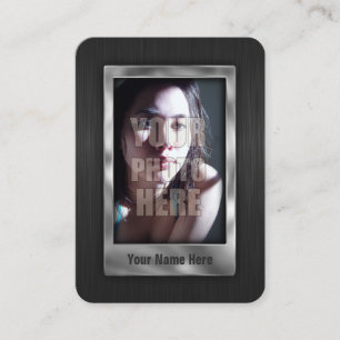 Benutzerdefiniertes QR Code Profile Foto Metal Visitenkarte