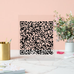 Benutzerdefiniertes QR-Code-Scan Personalisiertes  Acrylschild