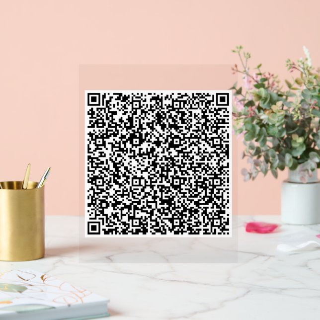 Benutzerdefiniertes QR-Code-Scan Personalisiertes  Acrylschild (Hochzeit)
