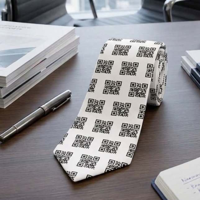 Benutzerdefiniertes QR-Code-Werbemuster  Krawatte (Von Creator hochgeladen)