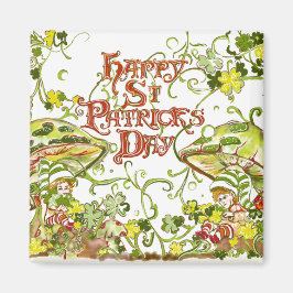 Benutzerdefiniertes Quadrat-Magnet | St. Patty's D Magnet