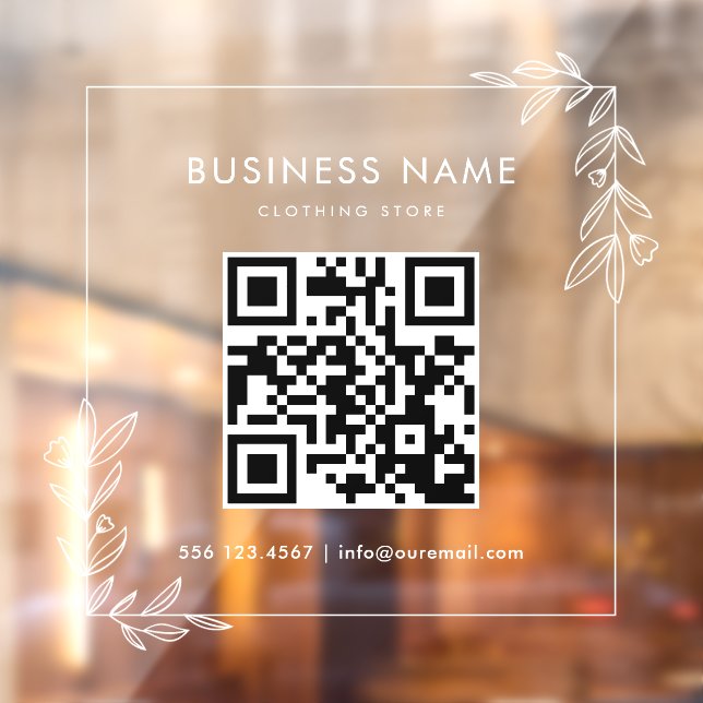 Benutzerdefiniertes quadratisches QR-Code-Schild f Fensteraufkleber (Blatt 2)
