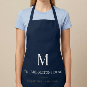 Benutzerdefiniertes Quiet Luxury Anwesen Monogramm Schürze