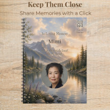 Benutzerdefiniertes Quiet Waters Gedenkbuch mit QR