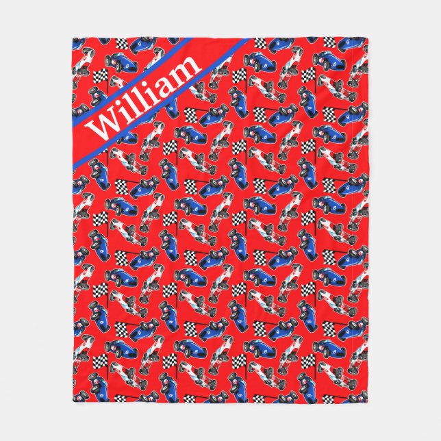 Benutzerdefiniertes Racecar Fleecedecke (Vorderseite)