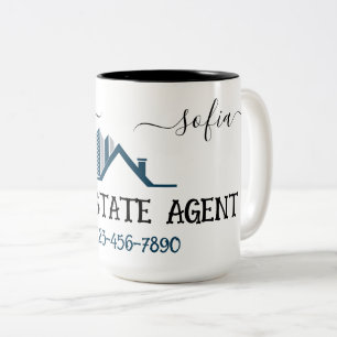 Benutzerdefiniertes Real Anwesen Agent Small Busin Zweifarbige Tasse