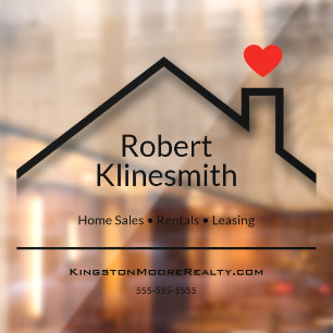 Benutzerdefiniertes Real Anwesen Office Fensteraufkleber