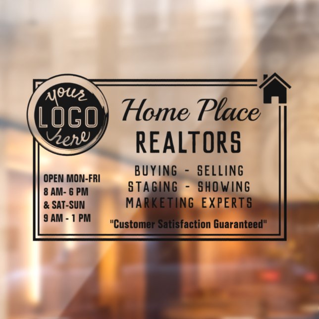 Benutzerdefiniertes Realtor-Logo für Real Anwesen  Fensteraufkleber (Blatt 2)