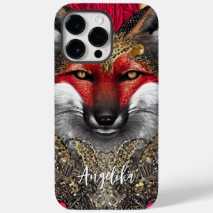 Benutzerdefiniertes Red and Gold Fox Design Case-Mate iPhone 14 Pro Max Hülle