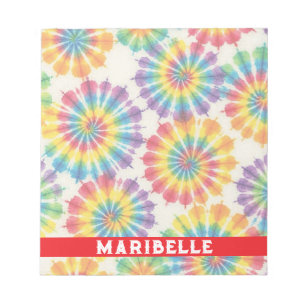 Benutzerdefiniertes Regenbogen-Psychedelic-Retro-T Notizblock