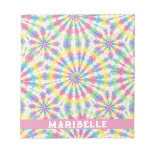 Benutzerdefiniertes Regenbogen-Psychedelic-Retro-T Notizblock