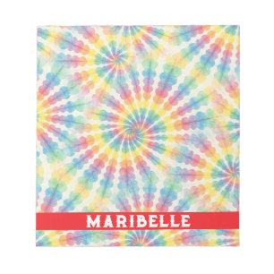 Benutzerdefiniertes Regenbogen-Psychedelic-Retro-T Notizblock