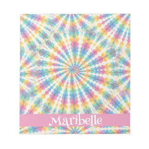 Benutzerdefiniertes Regenbogen-Psychedelic-Retro-T Notizblock