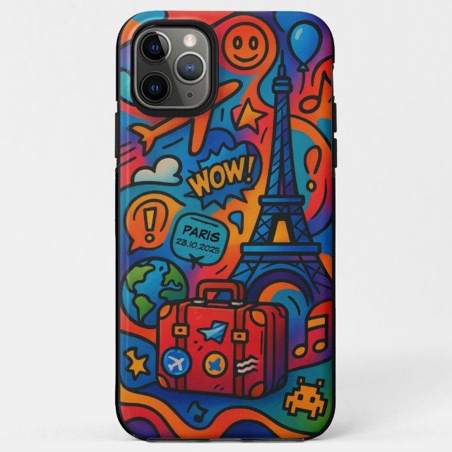 Benutzerdefiniertes Reisemanifest iPhone Cover (Rückseite)