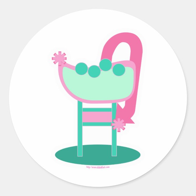 Benutzerdefiniertes Retro-50er-Zeichen Runder Aufkleber (Vorderseite)