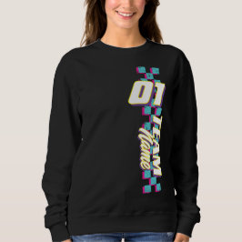 Benutzerdefiniertes Retro-90er-Rennteam-Nummern-Sh Sweatshirt