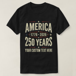 Benutzerdefiniertes Retro Amerika 250 Jahre 1776 2 T-Shirt