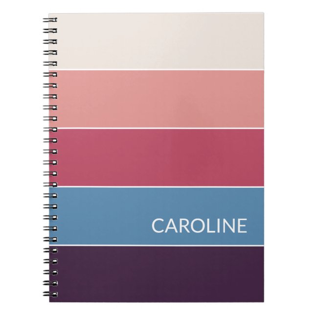 Benutzerdefiniertes Retro-Farbblockmuster - Muster Notizblock (Vorderseite)