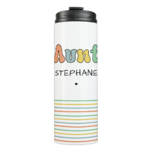 Benutzerdefiniertes Retro-Geschenk Tante Persona Thermosbecher