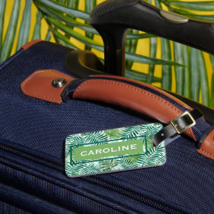 Benutzerdefiniertes Retro-Hipster-Tropenmuster mit Gepäckanhänger