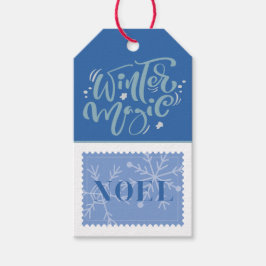 Benutzerdefiniertes Retro Paper Briefmarke Weihnac Geschenkanhänger