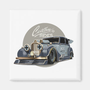 Benutzerdefiniertes Retro-Rennwagen-Design im Sci- Magnet