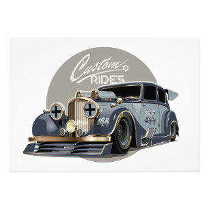 Benutzerdefiniertes Retro-Rennwagen-Design im Scie Fotodruck