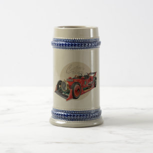 Benutzerdefiniertes Retro-Rennwagen-Konzept Bierglas