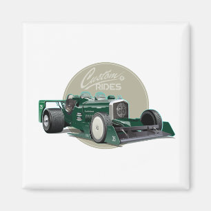 Benutzerdefiniertes Retro-Rennwagen-Konzept Magnet