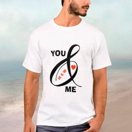 Benutzerdefiniertes romantisches Initialherz T-Shirt