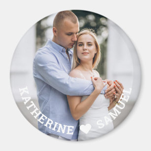 Benutzerdefiniertes romantisches Paar-Foto mit Nam Magnet