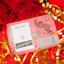 Benutzerdefiniertes romantisches Valentinstag-Lieb Rabattkarte