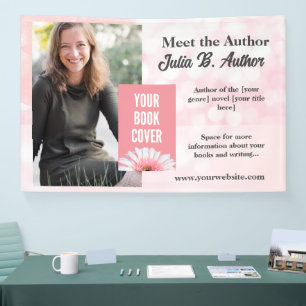 Benutzerdefiniertes rosa Autor-Werbebanner Banner
