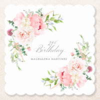 Benutzerdefiniertes rosa Blumengeschenkpapier zum 