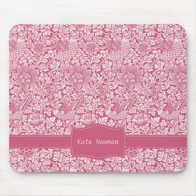 Benutzerdefiniertes rosa Chintz Mousepad (Vorne)