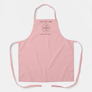 Benutzerdefiniertes rosa Geschäft-Vendor-Logo mode Schürze