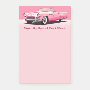 Benutzerdefiniertes rosa klassisches Auto Post-it Klebezettel