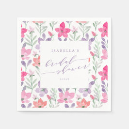 Benutzerdefiniertes rosa Lila Brautparty Serviette