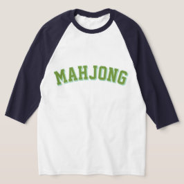 Benutzerdefiniertes Rosa Preppy Varsity Mahjong Gr T-Shirt