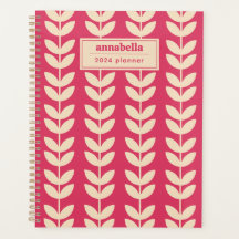 Benutzerdefiniertes rosa Retro Vibe Leaf Muster Mo