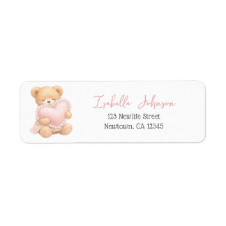 Benutzerdefiniertes rosa Teddybär-Mädchen